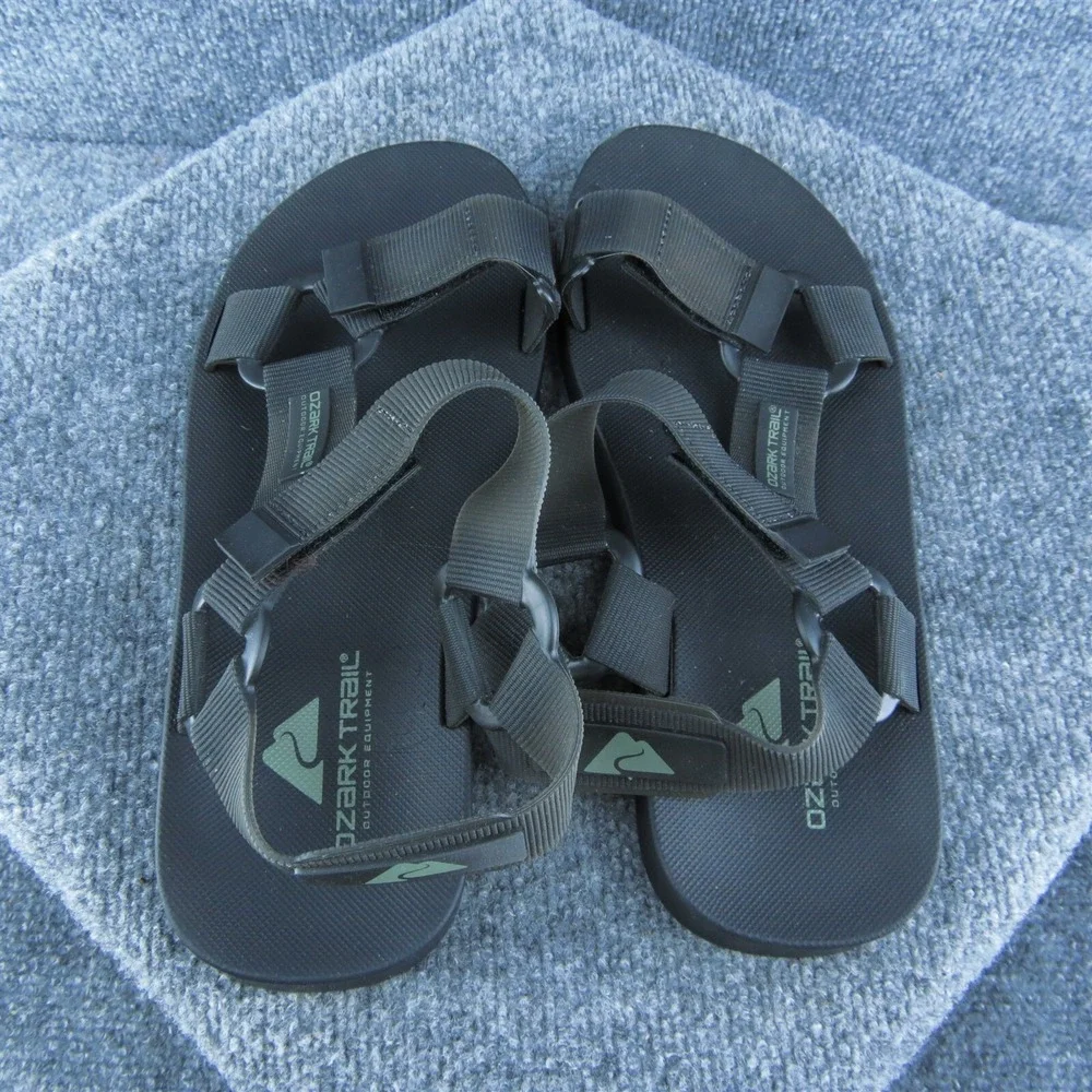 Ozark Trail  Men Sport Sandals Black Synthetic‎ Hook & Loop Size 11 Medium